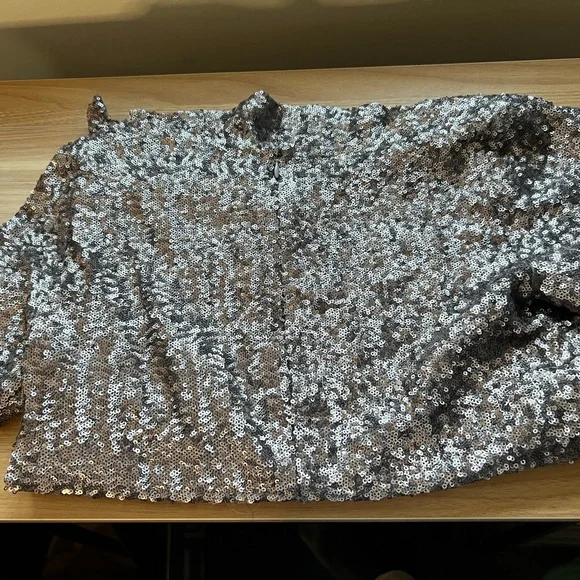 Velvet Silver Sequin Short Sleeve T-Shirt - Picture 10 of 10